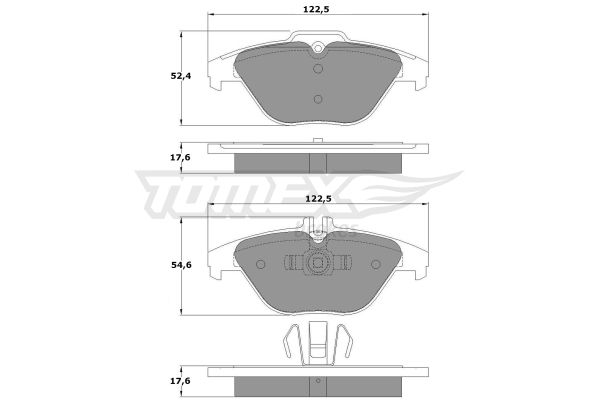 TOMEX BRAKES Bremžu uzliku kompl., Disku bremzes TX 16-01